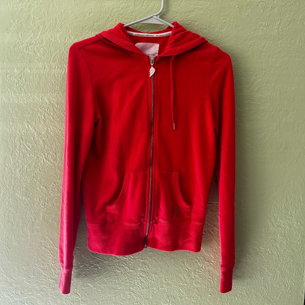 Victorias Secret Red Hot Sweater with Gold Wings